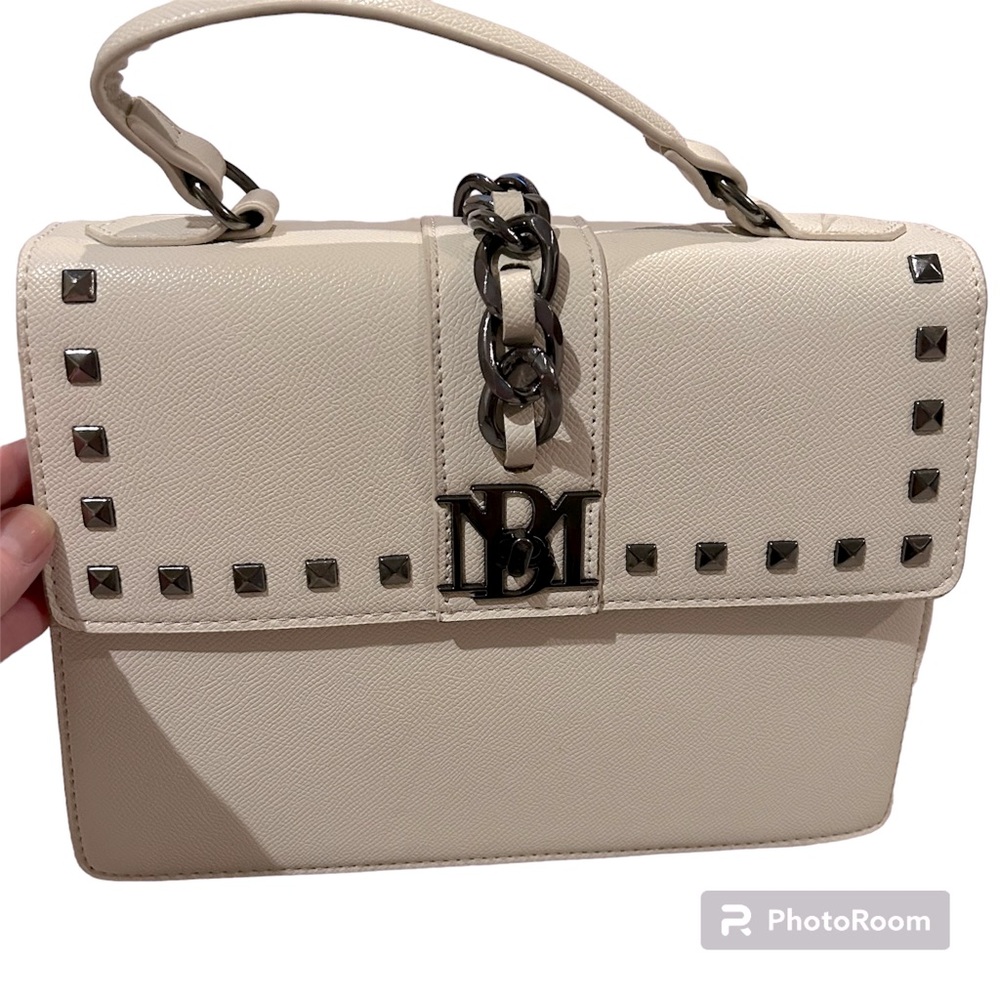 Badgley Mischka Studded Off White Crossbody Bag NWT